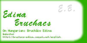 edina bruchacs business card