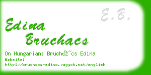 edina bruchacs business card